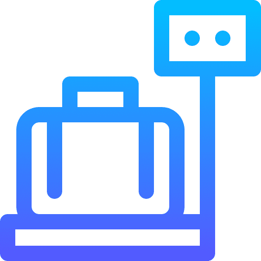 Luggage scale travel area limit icon Luggage scale travel area limit icon