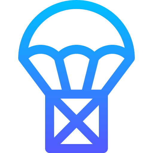 Parachute cargo parachute supply icon Parachute cargo parachute supply icon