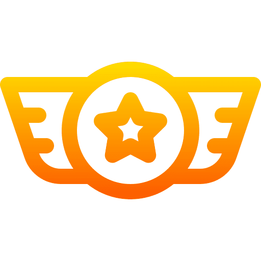 Badge wings captain shapes and symbols icon Badge wings captain shapes and symbols icon