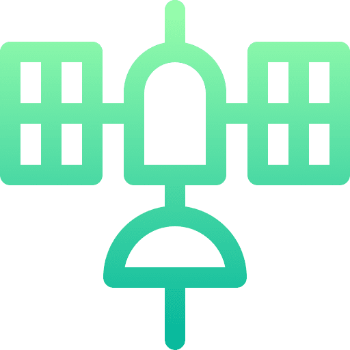 Satellite connection technology satellite icon Satellite connection technology satellite icon