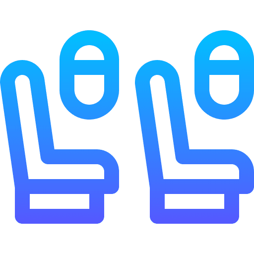 Seats airplane aviation chair icon Seats airplane aviation chair icon