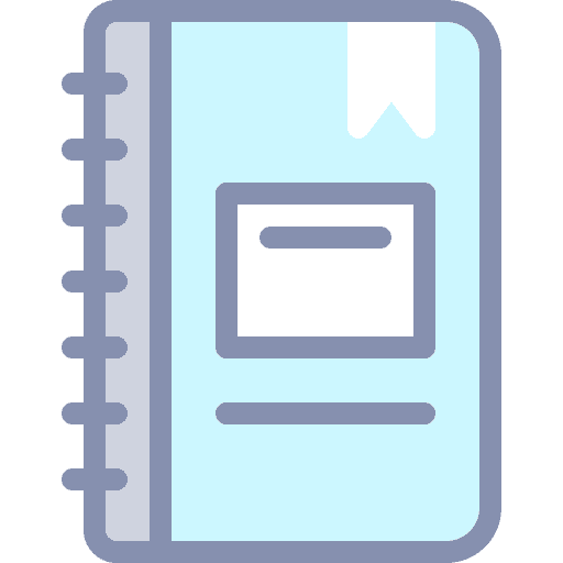 Notebook address book bookmark spring notebook icon