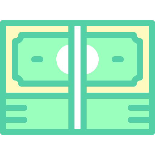 Money cash banknote bill icon Money cash banknote bill icon