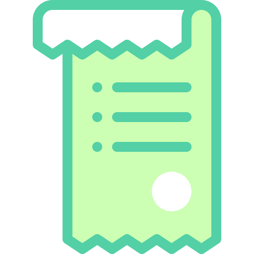 Bill business and finance commerce receipt icon Bill business and finance commerce receipt icon