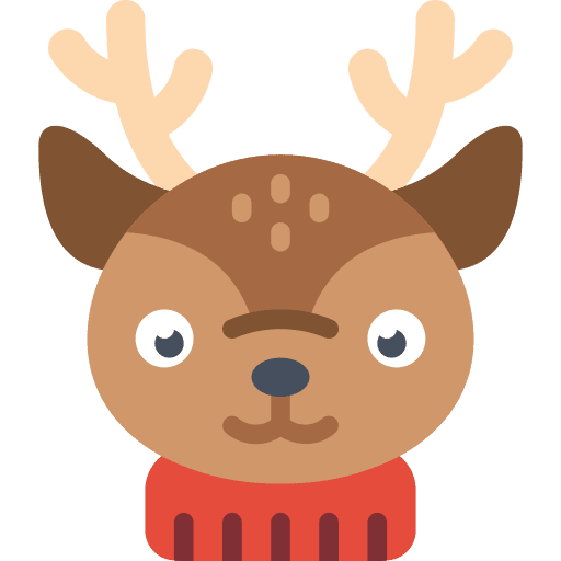 Deer reindeer elk scarf icon