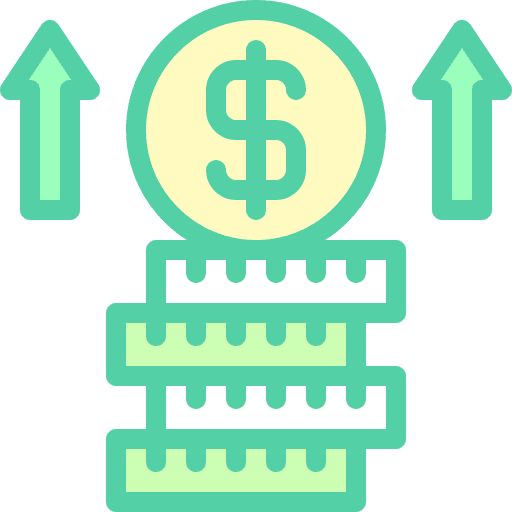 Revenue increase revenue income icon Revenue increase revenue income icon