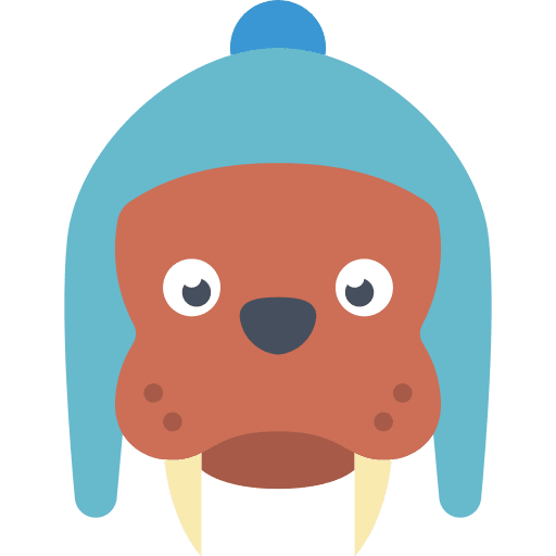 Walrus hat animal tusk icon Walrus hat animal tusk icon