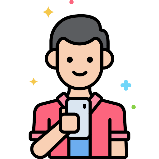 Millennial boy profile millennial icon
