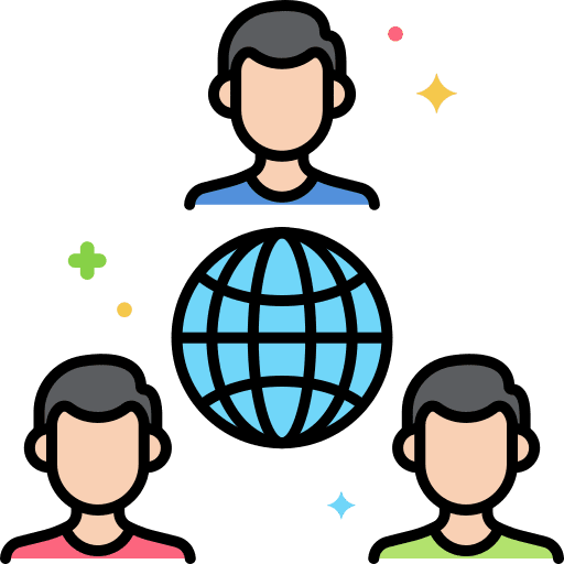 Online community communications connection online community icon