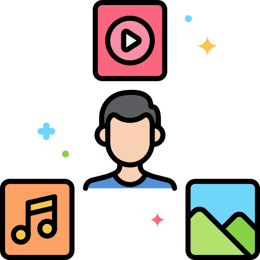 User generated content reviewer macro influencer professions and jobs icon