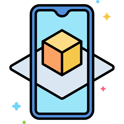 Augmented reality gaming electronics multimedia icon