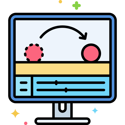 Motion graphic animation after effects edit tools icon