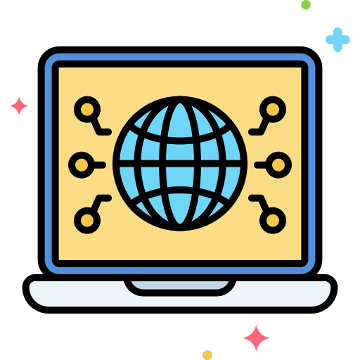 Technology electronics internet networking icon