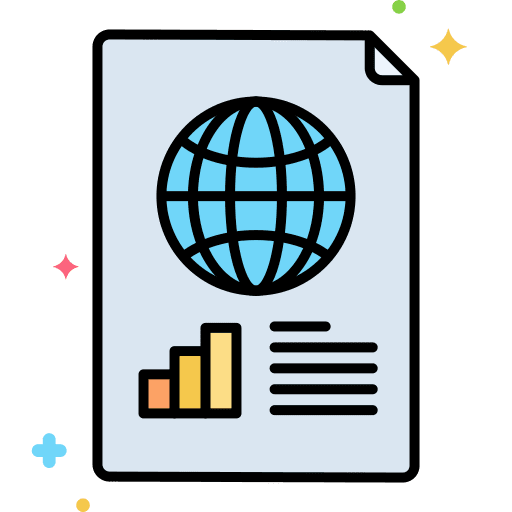 Data bar chart graphic file icon