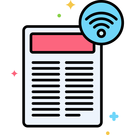 News online wifi signal communications icon