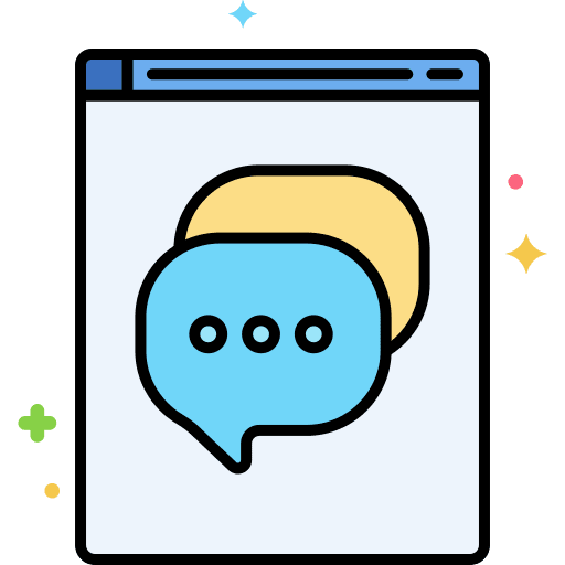Online chat chat box online chat conversation icon