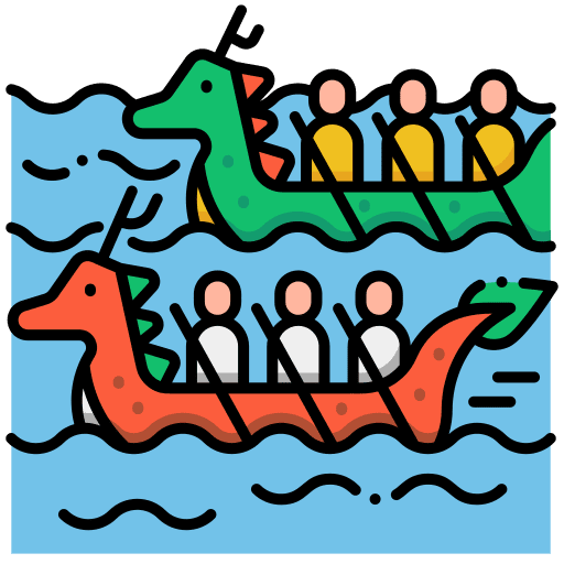 Dragon boat traditional chinese festival icon