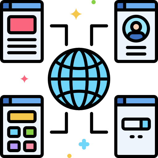 Internet networking browser website icon
