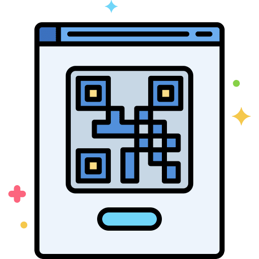 Qr code quick response code digital ui icon