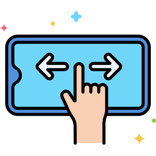 Swipe electronics finger gestures icon