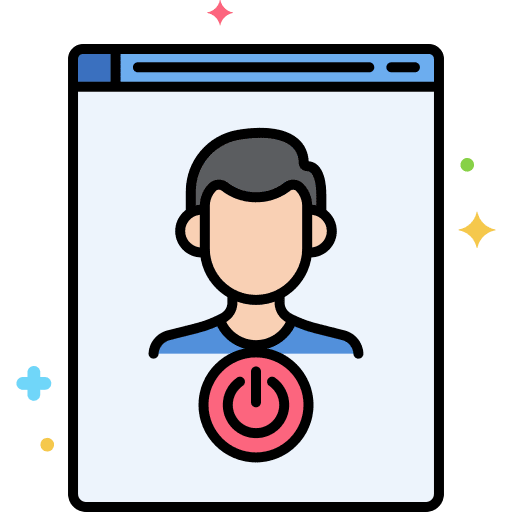 User account off on icon