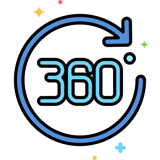 Virtual tour vr virtual tour 360 degrees icon