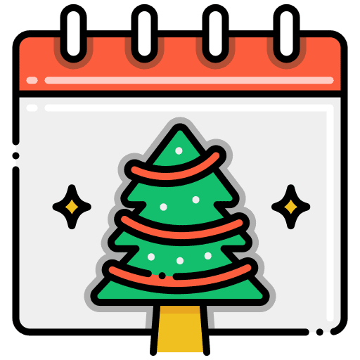 Christmas calendar christmas tree tree icon