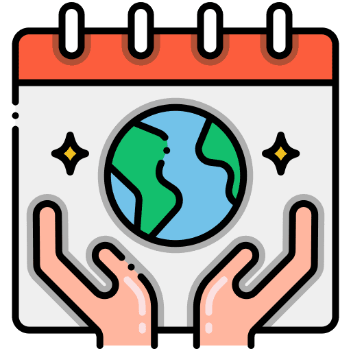 Earth day world environment day date schedule icon