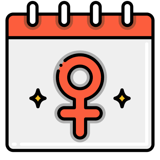 Womens day schedule calendar time and date icon