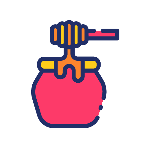 Honey food and restaurant jar bee icon Honey food and restaurant jar bee icon