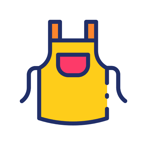 Apron food and restaurant cleaning uniform icon Apron food and restaurant cleaning uniform icon