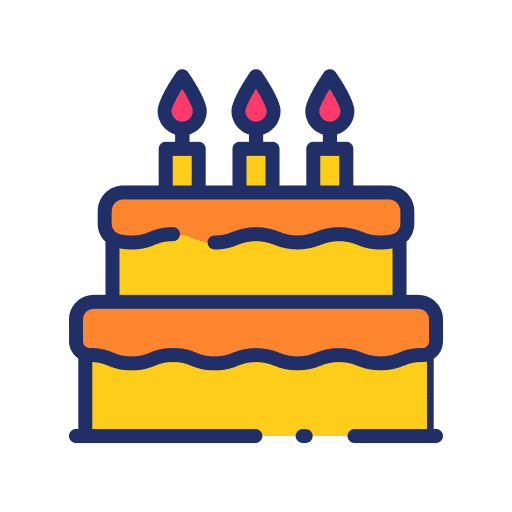 Birthday cake birthday and party food and restaurant candles icon Birthday cake birthday and party food and restaurant candles icon