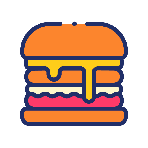 Hamburger food and restaurant junk food burger icon Hamburger food and restaurant junk food burger icon