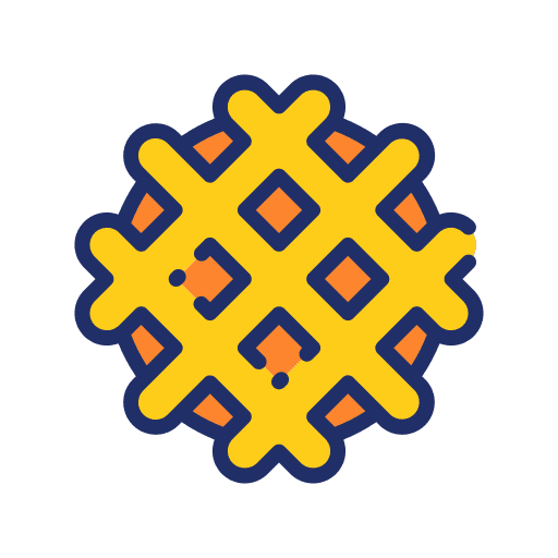 Waffle bakery sweet dessert icon Waffle bakery sweet dessert icon