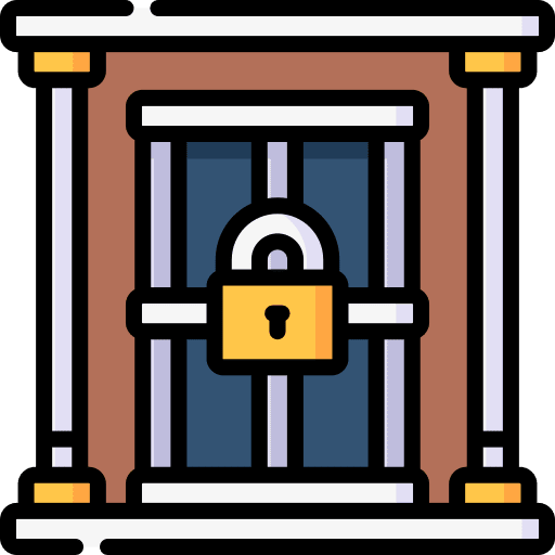 Jail security punishment custody icon
