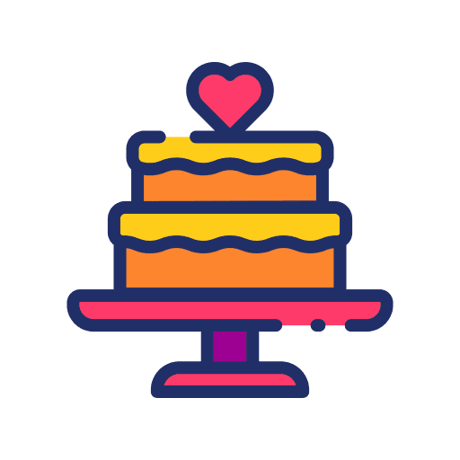 Wedding cake love romantic food and restaurant icon Wedding cake love romantic food and restaurant icon