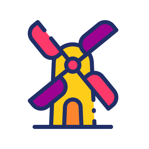 Windmill ecological windmill farm icon Windmill ecological windmill farm icon