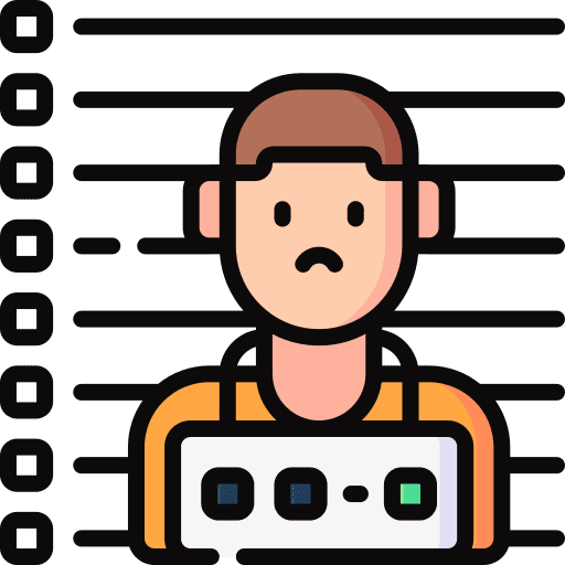 Mugshot justice law prisoner icon