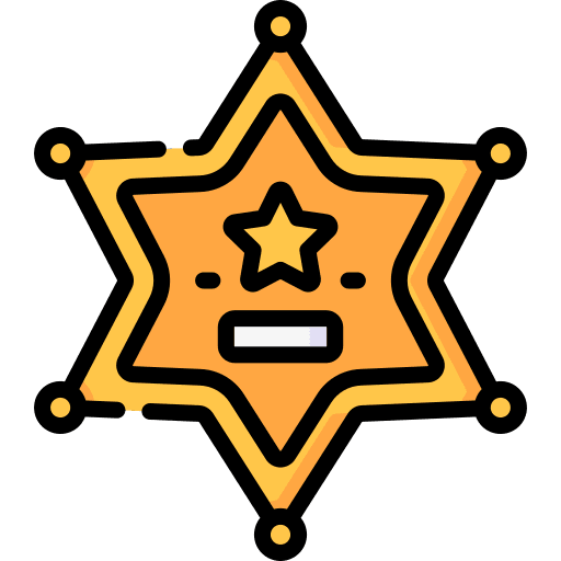 Sheriff badge police officer badge shield icon Sheriff badge police officer badge shield icon