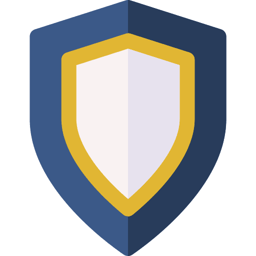 Shield security check protected icon