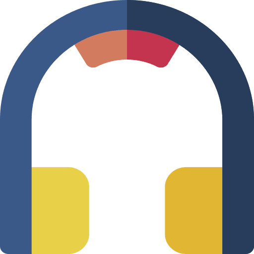 Headphones device multimedia technology icon
