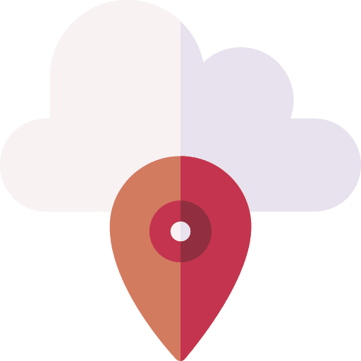Location placeholder server cloud storage icon