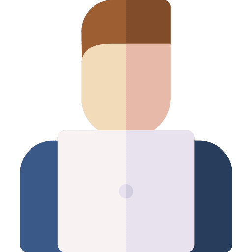Man caucasian people work icon