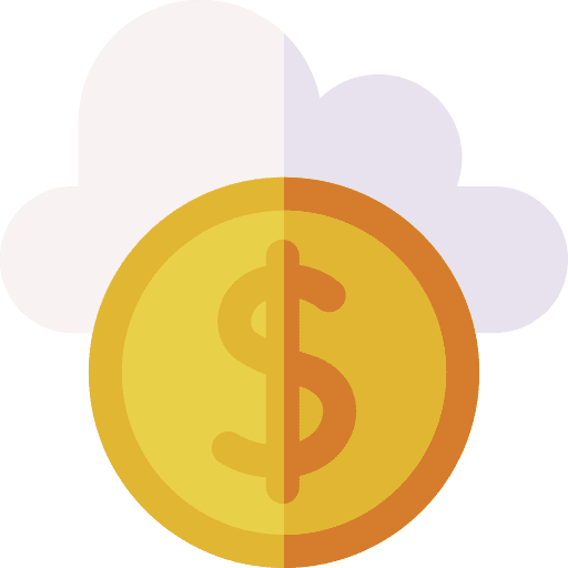 Money storage cloud dollar icon