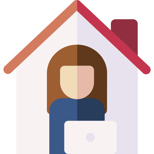 Work from home user business and finance remote icon