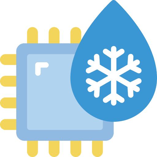 Cpu ram chip cooling icon