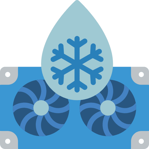Fan cooler computer water icon