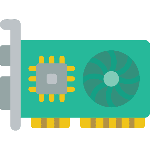 Graphic card hardware video card vga card icon