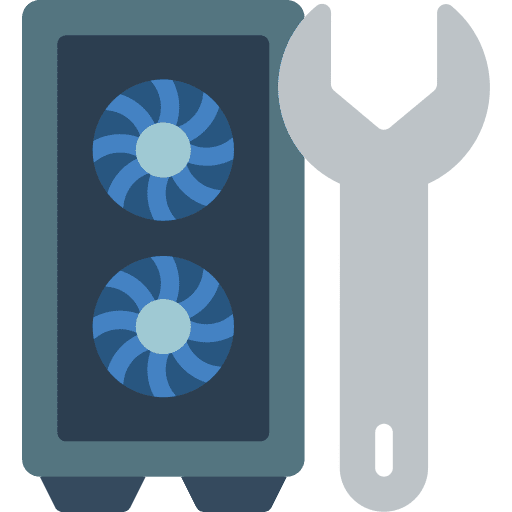 Pc tower repair hardware gaming icon