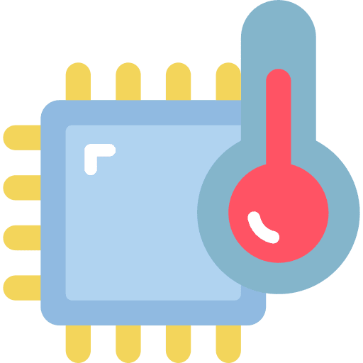 Cpu processor thermometer cpu icon